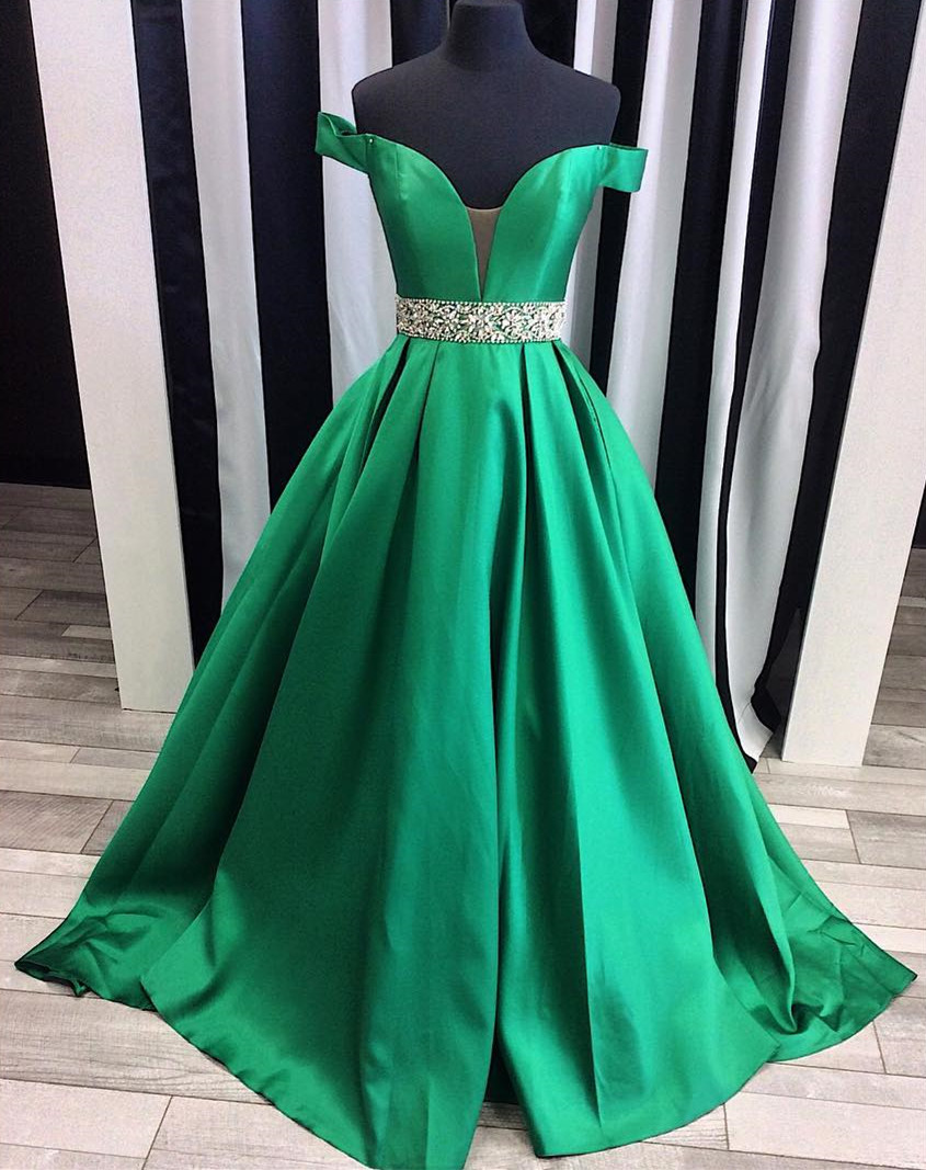 green dress belt