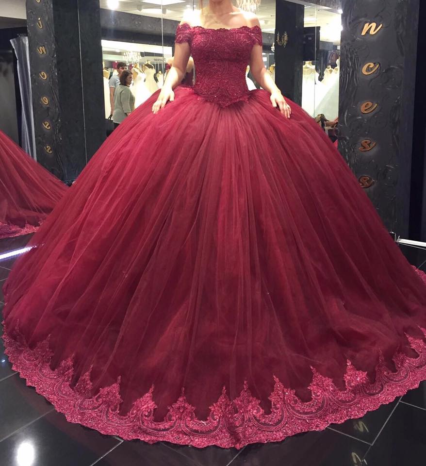 Modest Poofy Prom Dresses
