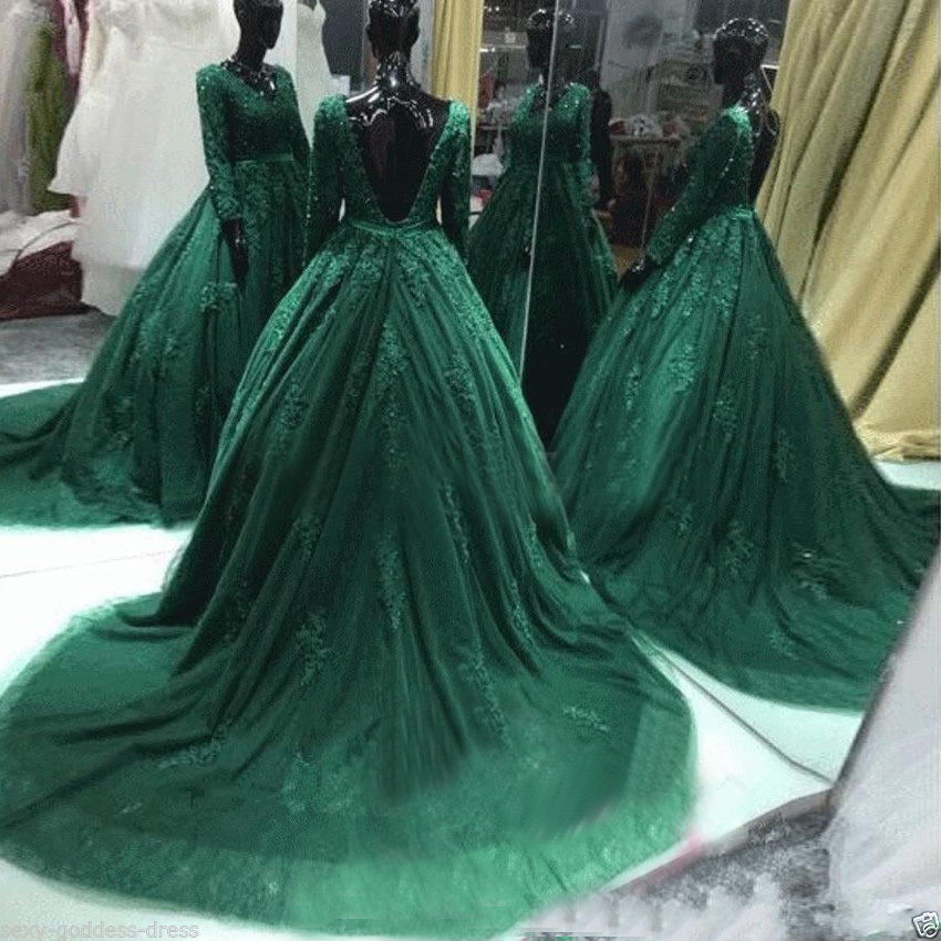 Hunter green ball clearance gown